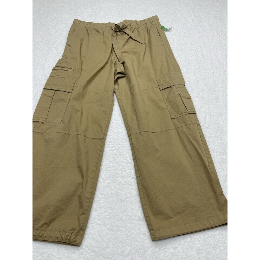 Gap Women Cargo Pants Women Khaki High Rise Wide Leg Boho City Retro Size XL NWT